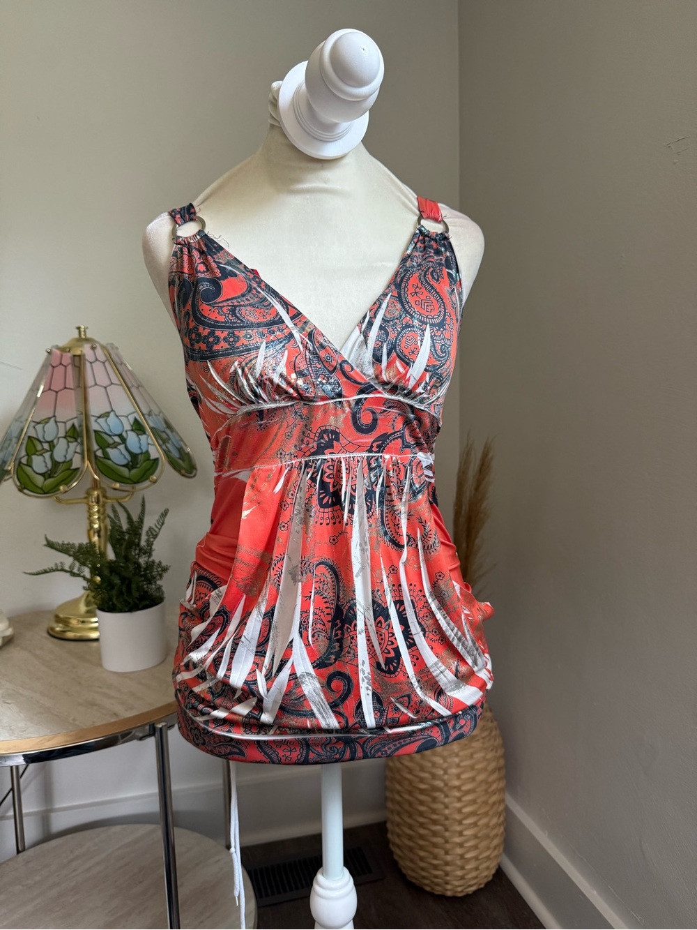 Crescendo Patterned Y2K Tank Top